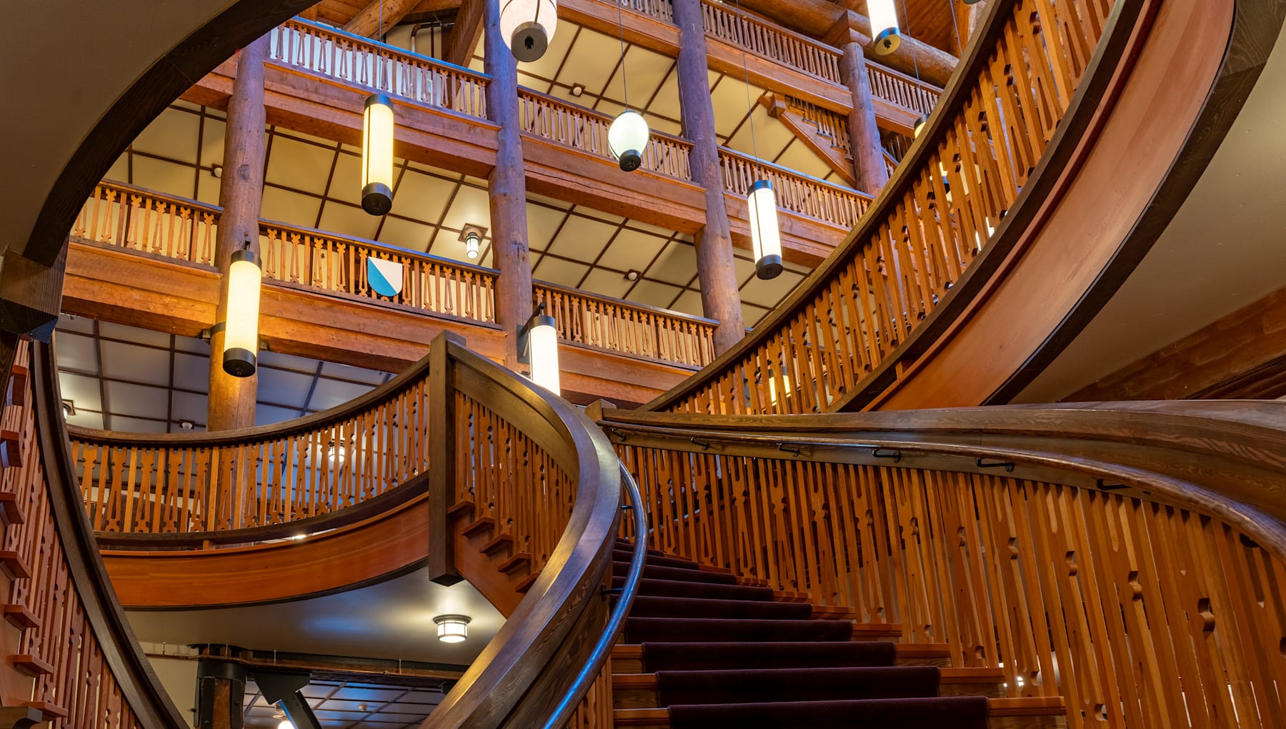 Many Glacier Hotel double helix staircase